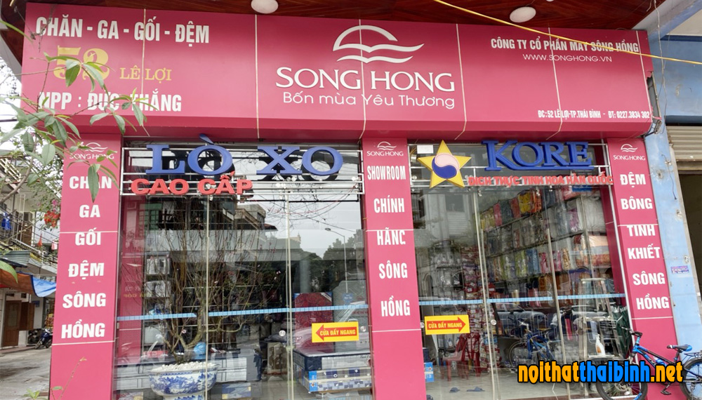 Cửa hàng chăn ga gối đệm Đức Thắng ở 52 Lê Lợi, Tp Thái Bình