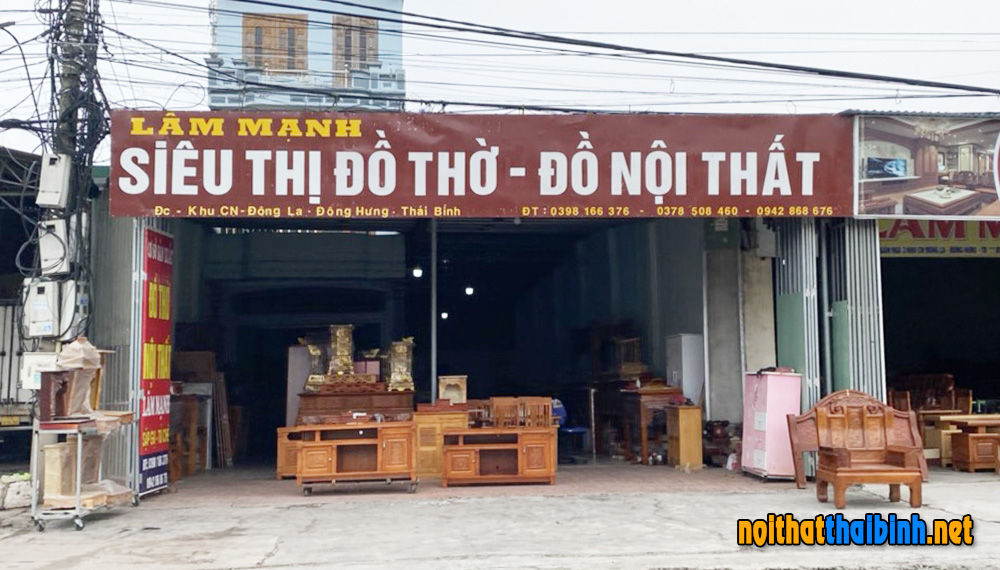 Cửa hàng đồ thờ đồ nội thất Lâm Mạnh ở Đông Hưng, Thái Bình