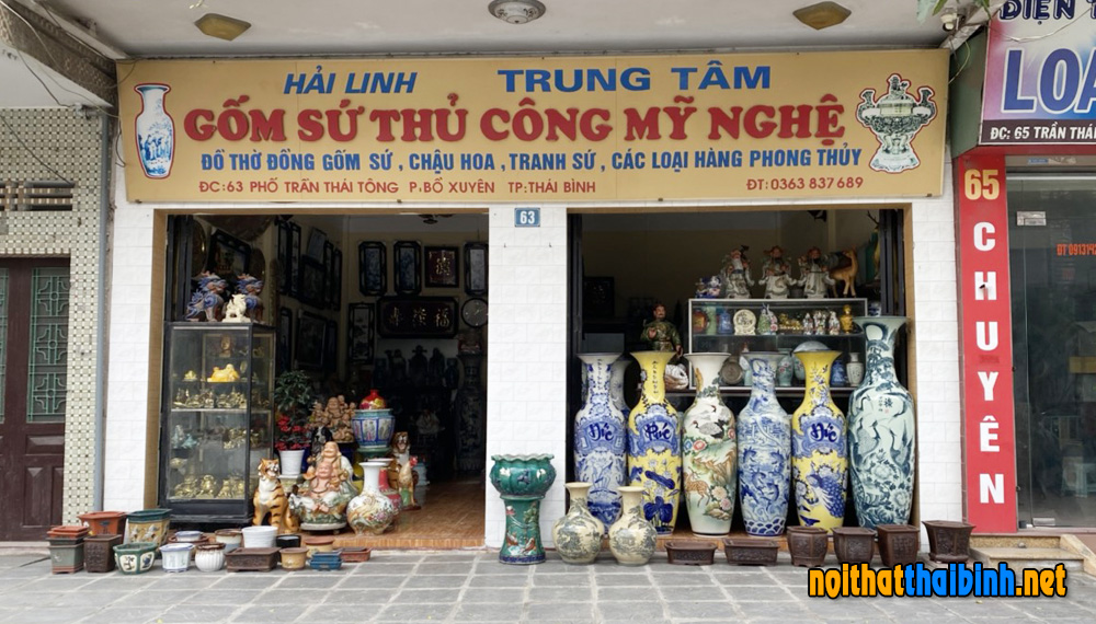 Cửa hàng gốm sứ Hải Linh ở 63 Trần Thái Tông, Tp Thái Bình