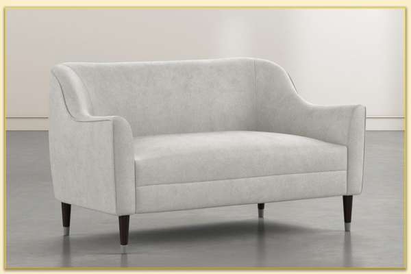 Hình ảnh Ghế sofa văng nỉ đẹp màu ghi thiết kế đơn giản Softop-1363