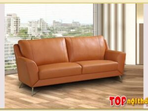 Hình ảnh Mẫu ghế sofa văng da kê không gian đẹp Softop-1506