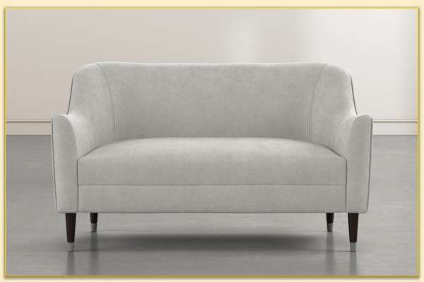 Hình ảnh Sofa văng bọc nỉ màu ghi cỡ nhỏ mini Softop-1363