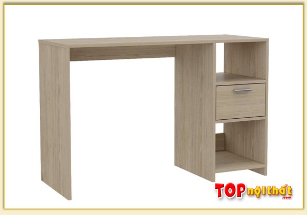 Hình ảnh Bàn học, bàn làm việc nhỏ gọn màu vân gỗ hiện đại BHTop-0175