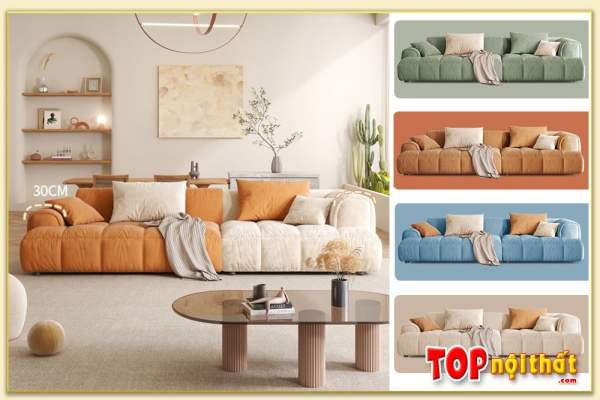Hình ảnh Các màu sắc mẫu ghế sofa văng nỉ đẹp SofTop-0654