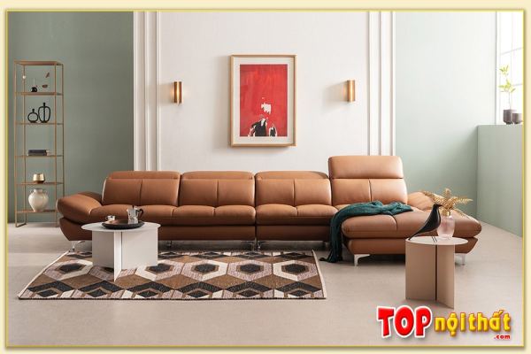Hình ảnh Chụp chính diện ghế sofa chữ L đẹp SofTop-0868