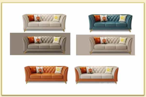 Hình ảnh Ghế sofa văng da theo bộ nhiều màu sắc Softop-1600