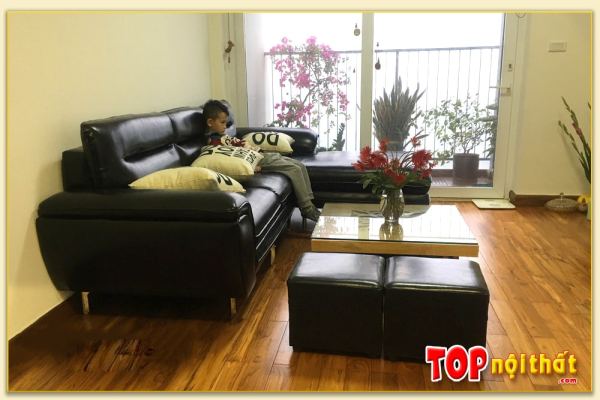 Hình ảnh Ghế sofa văng đẹp 3 chỗ kê phòng khách chung cư SofTop-0278
