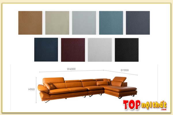 Hình ảnh Kích thước và màu sắc ghế sofa SofTop-0887