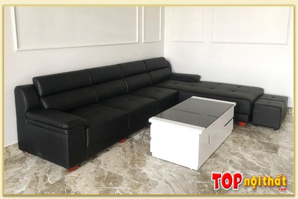 Hình ảnh Sofa góc L phòng khách đẹp hiện đại và sang trọng SofTop-0569
