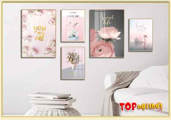 Tranh Canvas hoa hồng lãng mạn ở phòng ngủ TraTop-3513