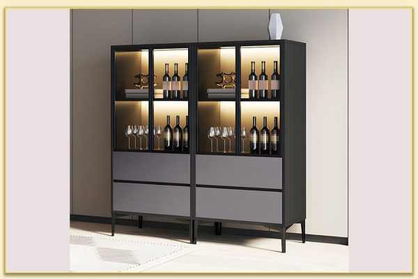 Hình ảnh Tủ đựng rượu theo cặp thiết kế bằng nhau TRTop-0065