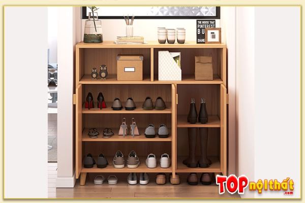 Hình ảnh tủ giày dép cho gia đình nhiều ngăn tiện nghi TGDTop-2444