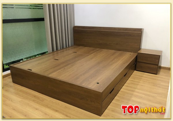 Hình ảnh Tủ gỗ đầu giường 2 ngăn kéo gỗ công nghiệp TDGTop-0050