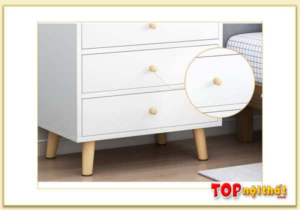 Hình ảnh Tủ gỗ đầu giường 3 ngăn kéo nhỏ gọn TDGTop-0049