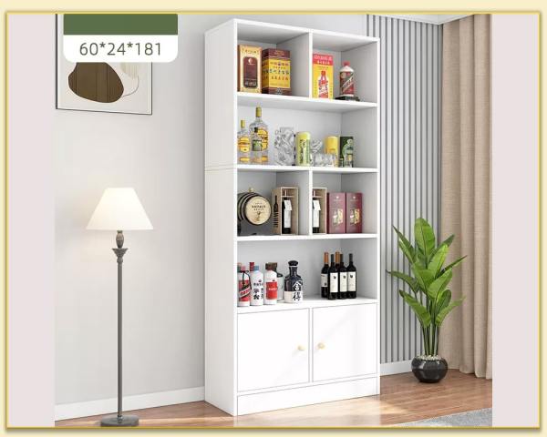 Hình ảnh Tủ rượu bằng gỗ kê phòng khách đẹp sang trọng TRTop-0053