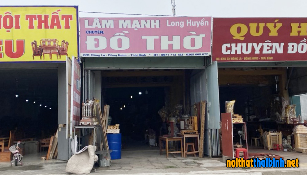 Cửa hàng đồ thờ Lâm Mạnh Long Huyền ở Đông Hưng, Thái Bình